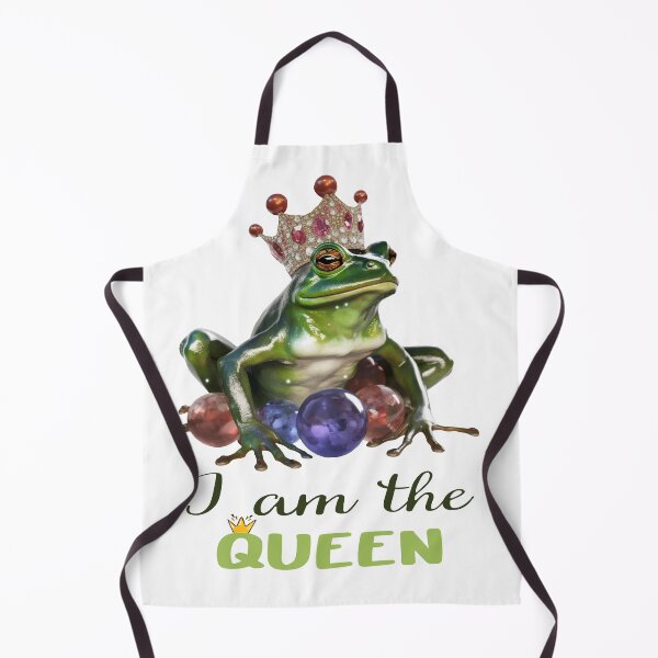 Item preview, I am the gueen.Green toad sitting on precious stones and a crown on its head. designed and sold by Anastasiia Yurevych.