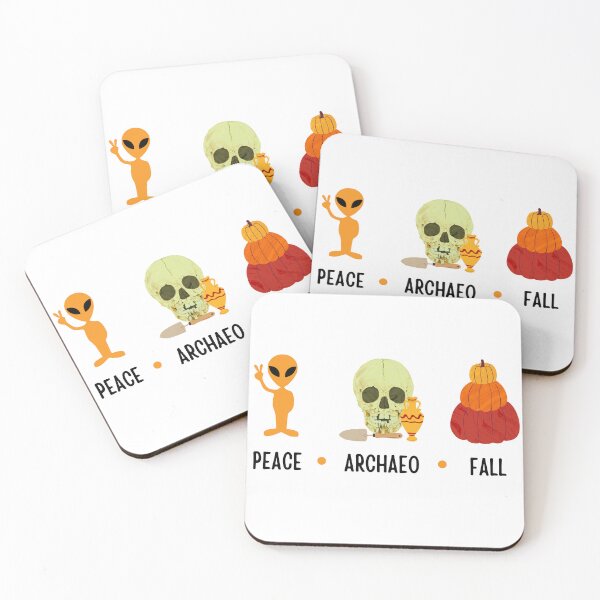 Item preview, PEACE - ACHAEOLOGY - FALL - Pumpkin Season - Halloween - Aliens designed and sold by Carola-art.