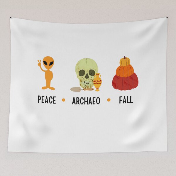 Item preview, PEACE - ACHAEOLOGY - FALL - Pumpkin Season - Halloween - Aliens designed and sold by Carola-art.