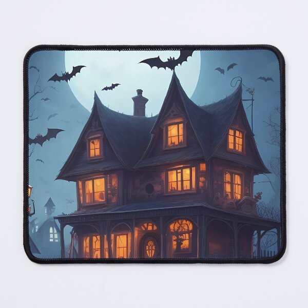 Item preview, Spooky halloween scene with ghots pumpkins bats designed and sold by DevushkaStore.