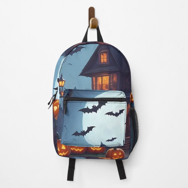 Item preview, Spooky halloween scene with ghots pumpkins bats designed and sold by DevushkaStore.