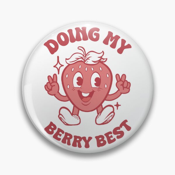 Item preview, Doing My Berry Best Printable Art | Retro Art | Quote Art | Illustration | designed and sold by StrawberryJolly.