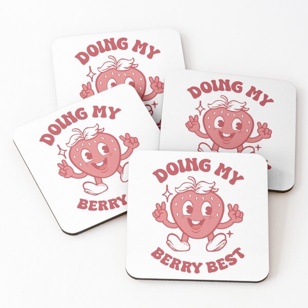 Item preview, Doing My Berry Best Printable Art | Retro Art | Quote Art | Illustration | designed and sold by StrawberryJolly.