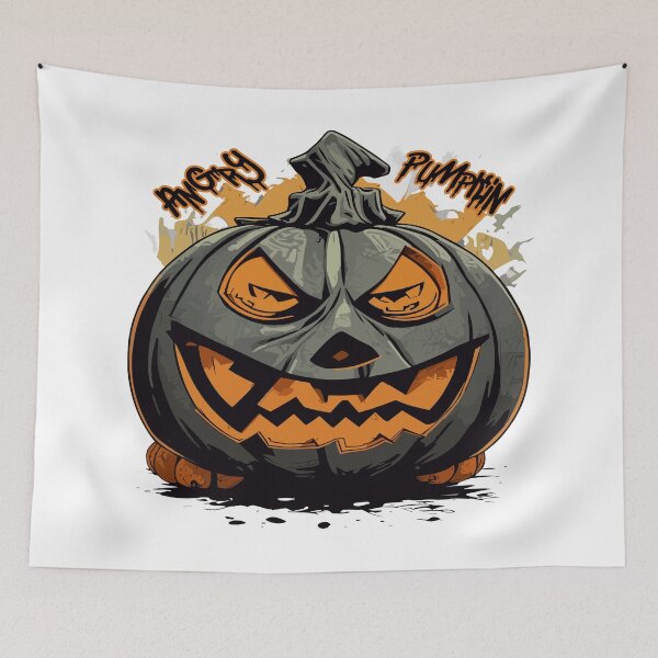 Item preview, SPOOK-TACULAR ANGRY PUMPKIN designed and sold by BRIAN  PIERRE-ALEXANDER.