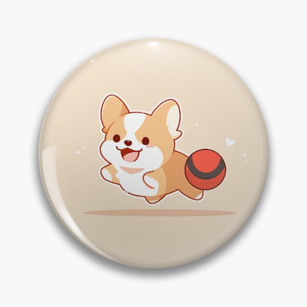 Item preview, Adorable Corgi Chibi Art - Playful Pup with Ball designed and sold by 999Memento.