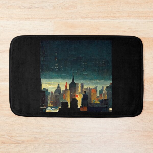 Item preview, Woman Overlooking Nighthawks City (Edward Hopper Inspired Artwork) designed and sold by ZGigerBarker.