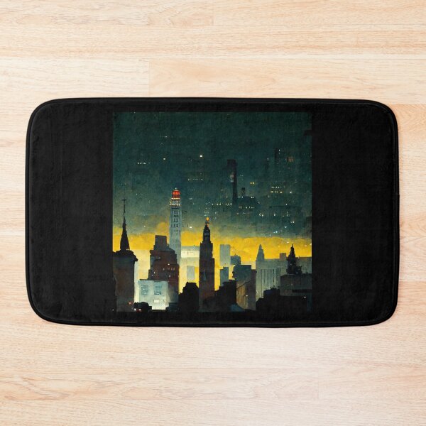 Item preview, Atmospheric Nighthawks City (Edward Hopper Inspired Artwork) designed and sold by ZGigerBarker.