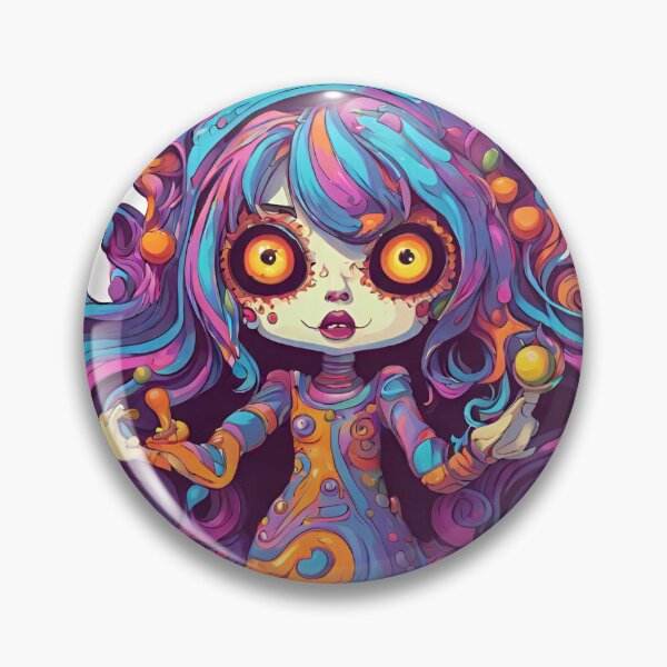 Item preview, Psychedelic Girl with Yellow Eyes: Halloween Animation designed and sold by StyleSketch.