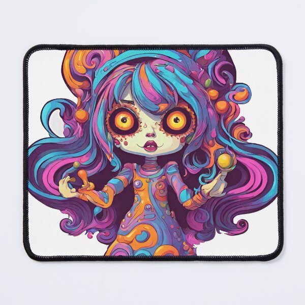 Item preview, Psychedelic Girl with Yellow Eyes: Halloween Animation designed and sold by StyleSketch.