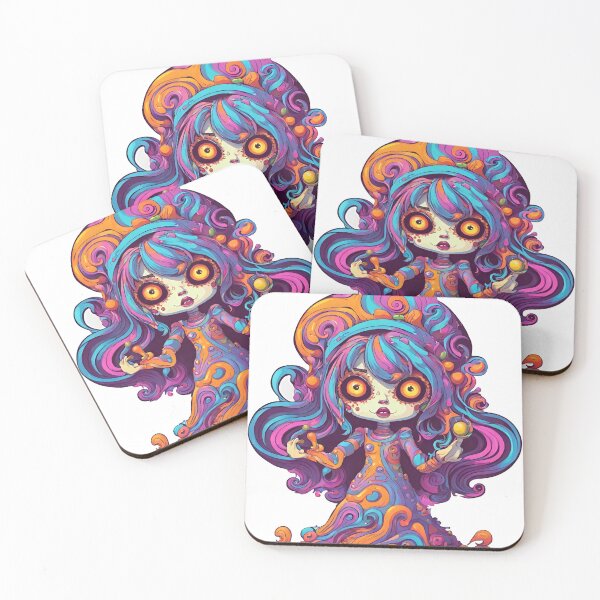 Item preview, Psychedelic Girl with Yellow Eyes: Halloween Animation designed and sold by StyleSketch.