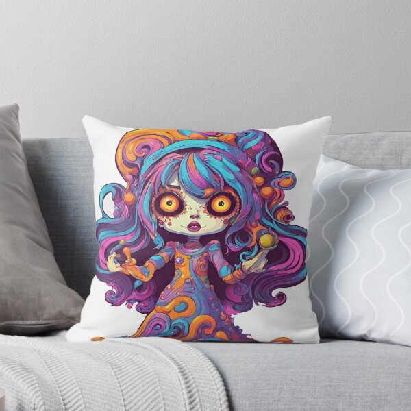 Item preview, Psychedelic Girl with Yellow Eyes: Halloween Animation designed and sold by StyleSketch.
