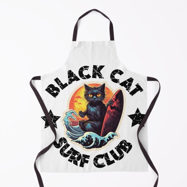 Item preview, Black Cat Surf Club (Black Lettering) designed and sold by VelvetRoom.