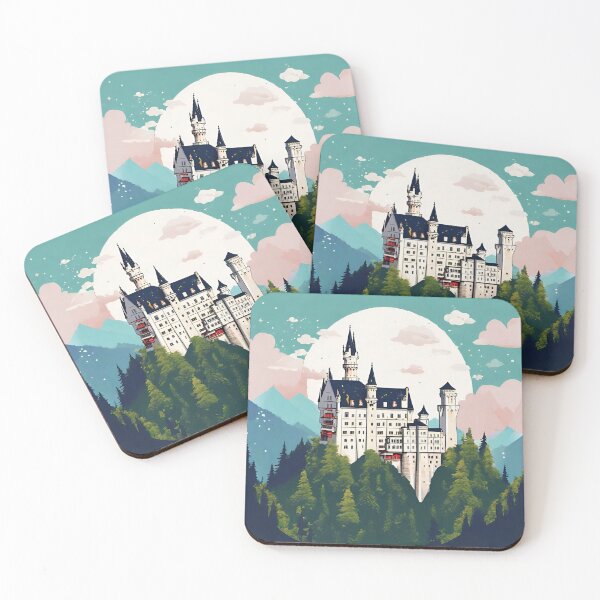 Item preview, Neuschwanstein Castle Illustration designed and sold by DesignMaxa.