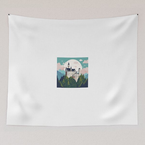 Item preview, Neuschwanstein Castle Illustration designed and sold by DesignMaxa.
