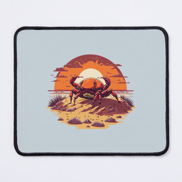 Item preview, Red Crab On The Beach at The Summer Sunset designed and sold by davidbomel-Art.