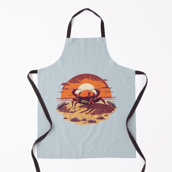 Item preview, Red Crab On The Beach at The Summer Sunset designed and sold by davidbomel-Art.