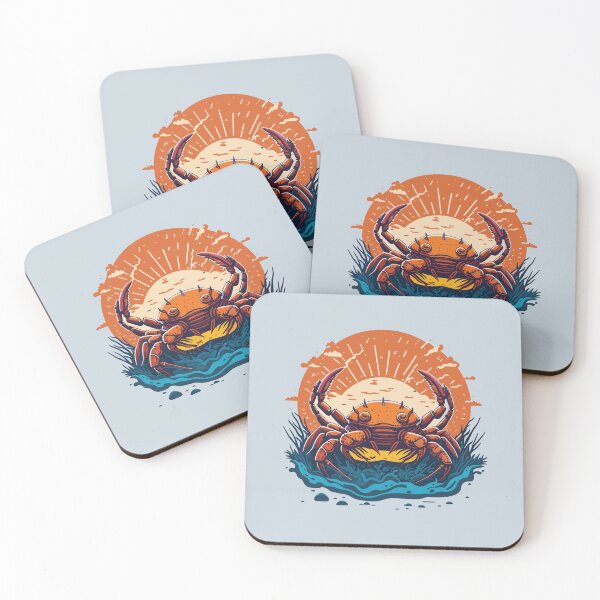 Item preview, Red Crab On The Beach at The Summer Sunset designed and sold by davidbomel-Art.