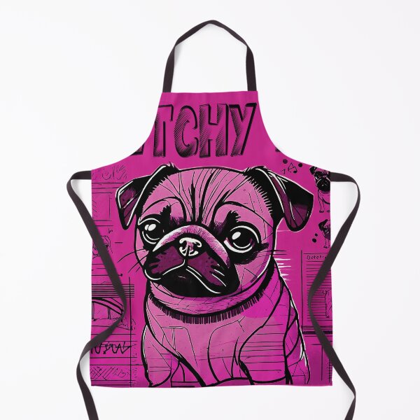 Item preview, Pug Sketchbook 2 PINK designed and sold by RedBluffTraders.
