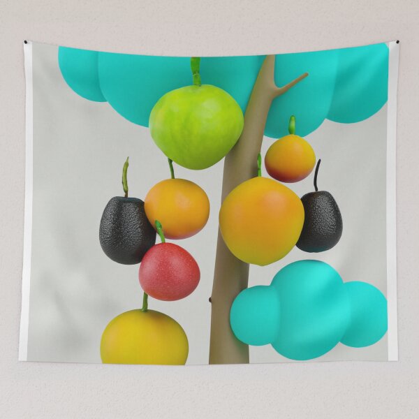 Item preview, Mixed colourful fruits and cloud - Ai generated designed and sold by GGardenStudio.