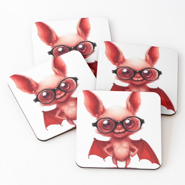 Item preview, Smiling Bat with Glasses: Halloween Charm designed and sold by StyleSketch.