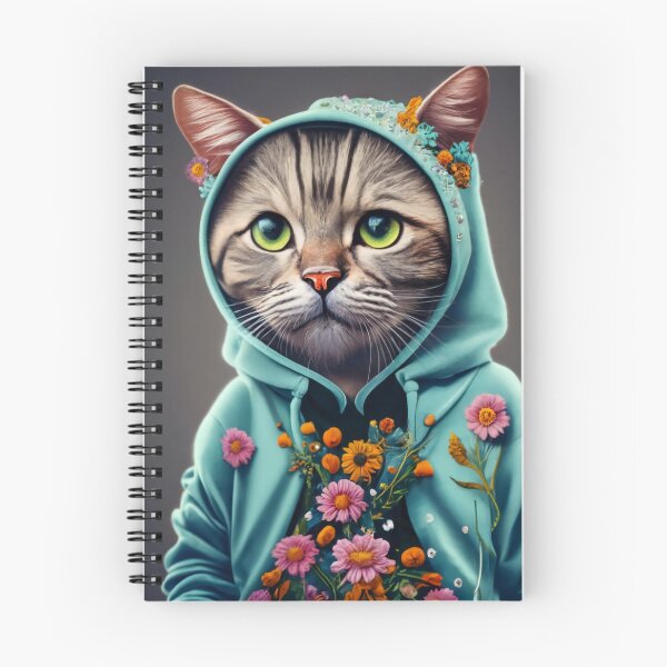 Item preview, cat with flowers designed and sold by InnovaDigital.