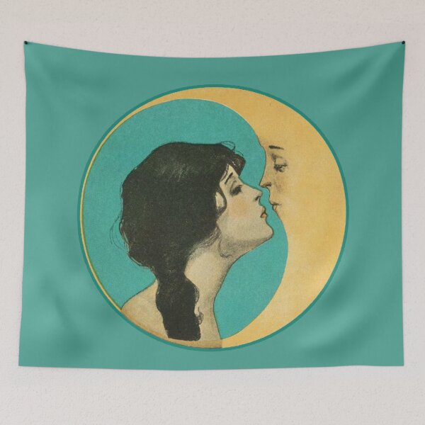 Item preview, Woman kissing Moon, (Dear Old Dixie Moon) Original version. High definition designed and sold by MINDTHECHERRY.