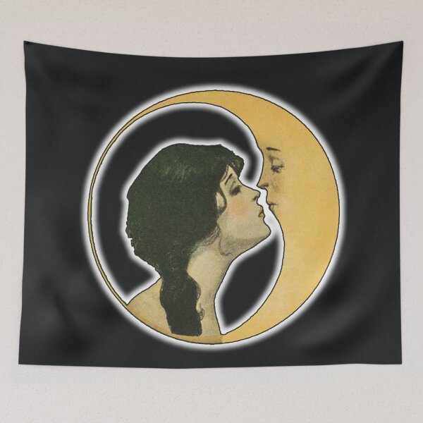 Item preview, Woman kissing Moon, (Dear Old Dixie Moon) Night version. High definition designed and sold by MINDTHECHERRY.