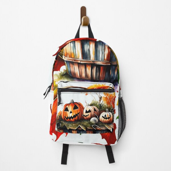 Item preview, Happy pumpkins with autumn leaves designed and sold by NataAtelierArt.