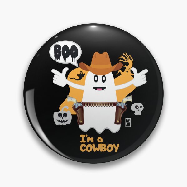 Item preview, BOO Cowboy dressed as a GHOST - cute Halloween designed and sold by ArtProjectShop.