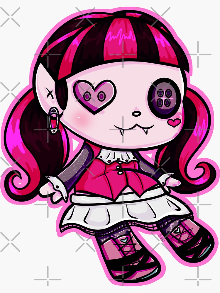 Draculaura Monster High Sticker for Sale by PomPomAmy