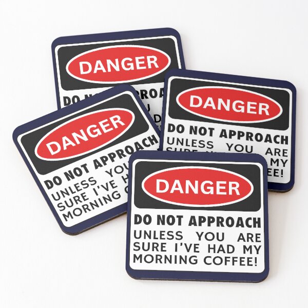 Item preview, Danger - Morning Coffee Check designed and sold by Sir Meow Meow.