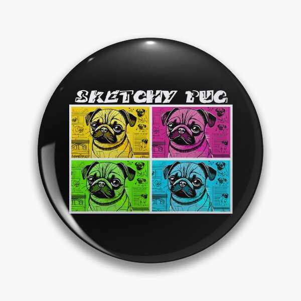Item preview, Pug Sketchbook 2 COLLAGE designed and sold by RedBluffTraders.