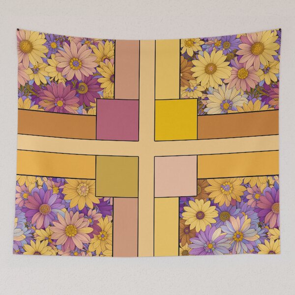 Item preview, Maximalist Flowers Pastel Floral Art Color Blocks Style 2 of 2 - Colors 3 of 6 designed and sold by Beachy.