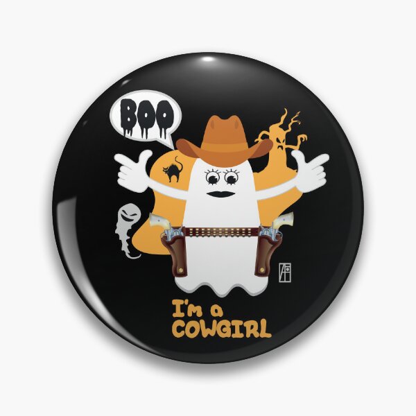 Item preview,  BOO Mrs. Cowboy dressed as a GHOST - cute Halloween designed and sold by ArtProjectShop.