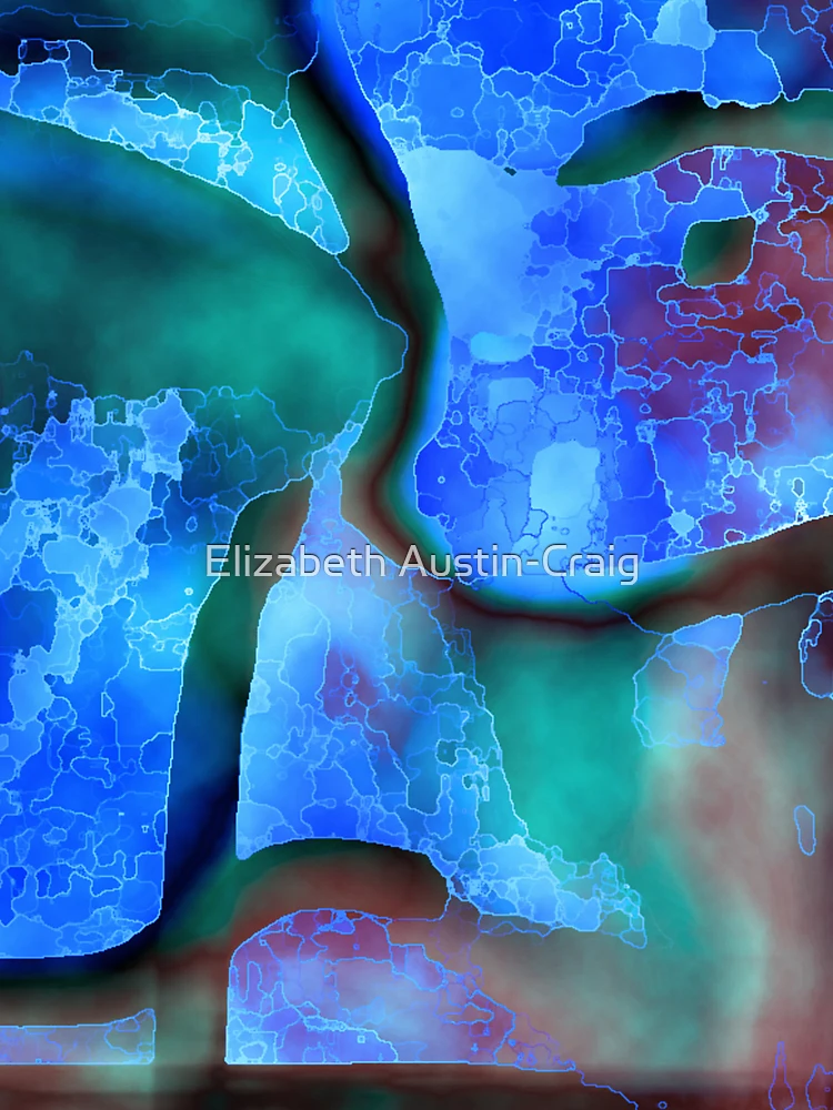 Imagen 6 de 6, Sudadera con capucha y cremallera con la obra Blue And Broken, diseñada y vendida por Elizabeth Austin-Craig.