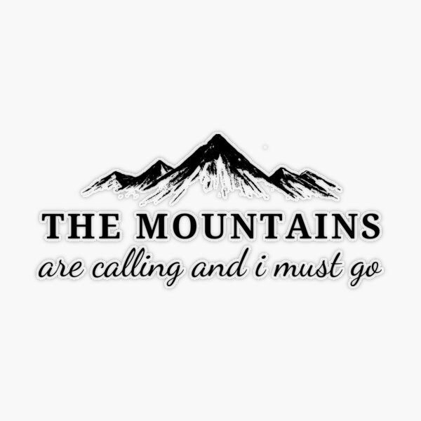  Womens The Mountains are Calling Cool Sunset Vintage