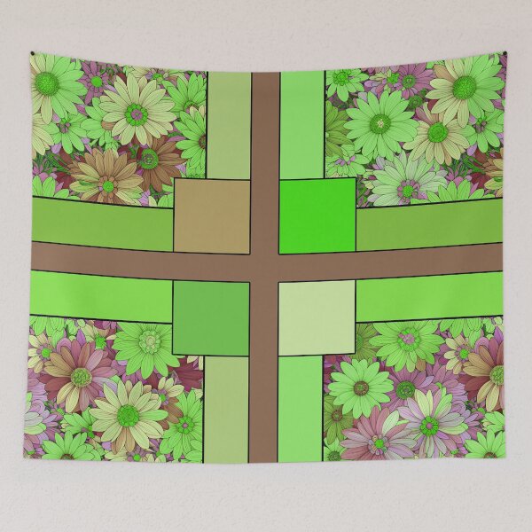 Item preview, Maximalist Flowers Pastel Floral Art Color Blocks Style 2 of 2 - Colors 6 of 6 designed and sold by Beachy.