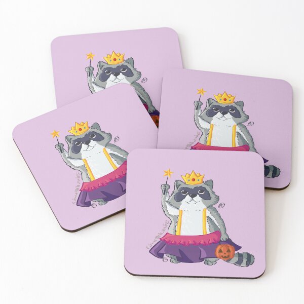 Item preview, Raccoon dressed as a magical princess, Halloween designed and sold by gisselldrawn.