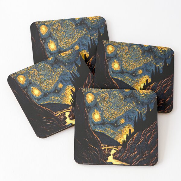 Item preview, Golden River Under a Starry Night designed and sold by OccultDreams.