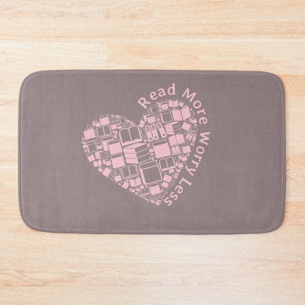 Item preview, Read More Worry Less - Books In Heart Shape designed and sold by Wiss2Arts.