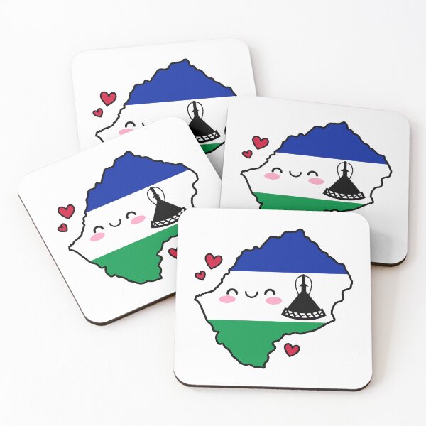 Item preview, Lesotho Flag Map Smile with Love designed and sold by pixelsparkzone.