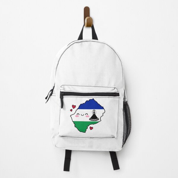 Item preview, Lesotho Flag Map Smile with Love designed and sold by pixelsparkzone.
