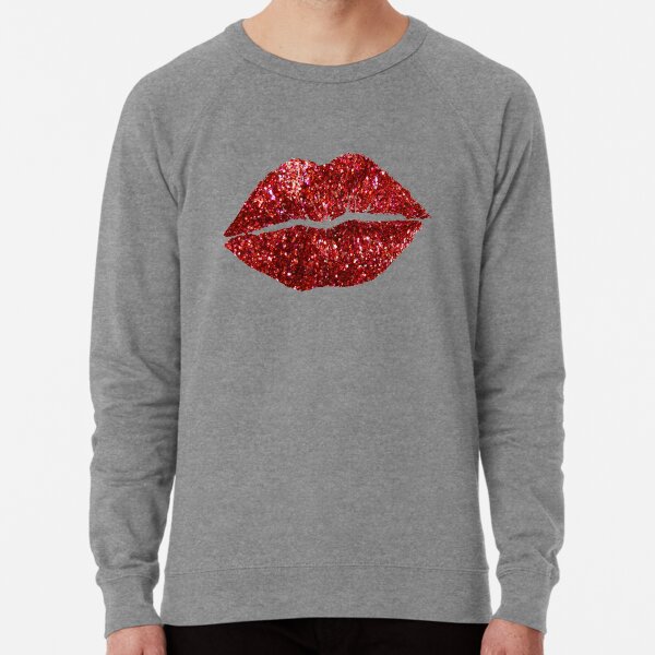 Red sequin lips jumper discount