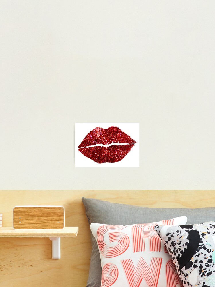 hot sale sequin patches printed lips