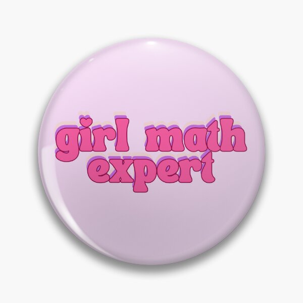 Item preview, Girl Math Expert pink outlined designed and sold by Neeshki.