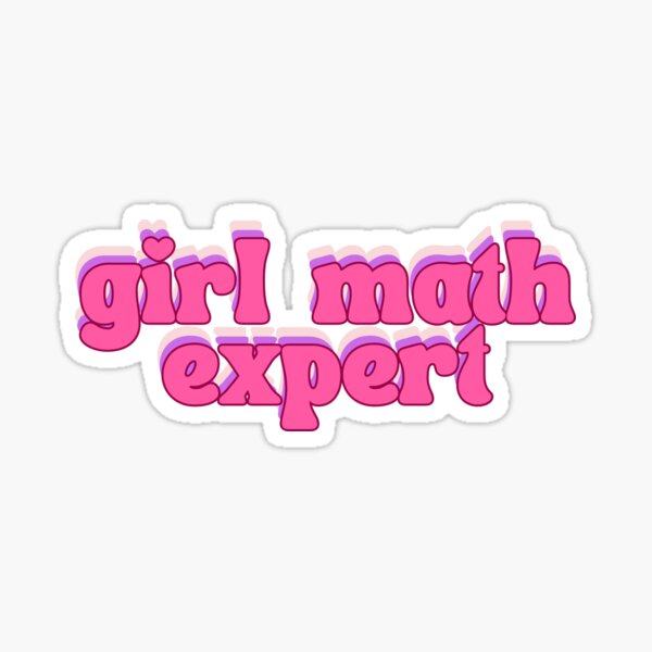 Vista previa del artículo con la obra «Chica experta en matemáticas rosa delineada», diseñado y vendido por Neeshki.