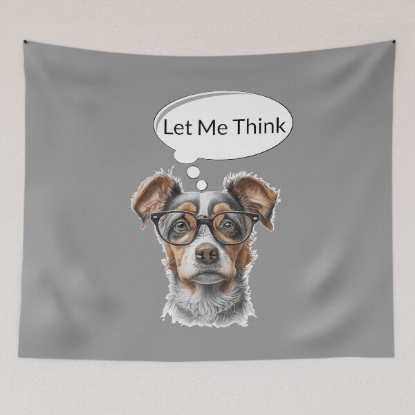 Item preview, Genius Dog With Glasses / Canine Reflection designed and sold by FancyMagna.