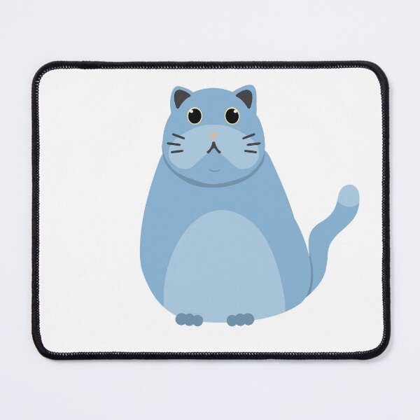 Item preview, Fat cat British shorthair blue cat cartoon designed and sold by laurachap.