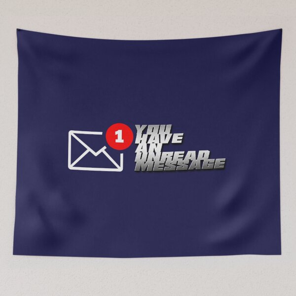 Item preview, You have an unread message qoute interesting text on t shirt, funny, cool designed and sold by ironpalette.