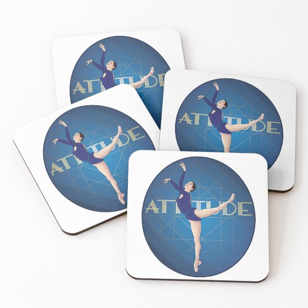 Item preview, Art Deco Style Ballerina Illustration Performing an Attitude Pose in Pointe Shoes designed and sold by ThomaHouse.